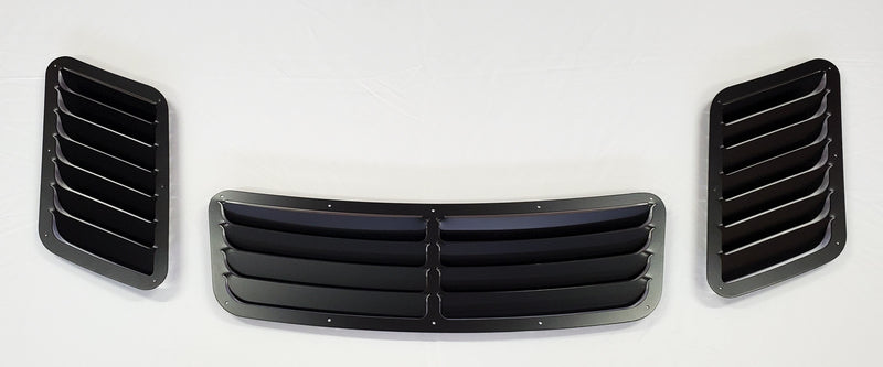 BMW E36 3-piece hood vent kit, top view