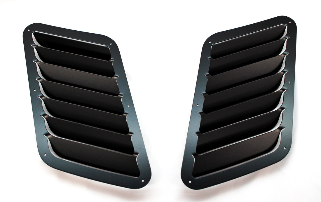 BMW E36 side hood vent louvers, top view