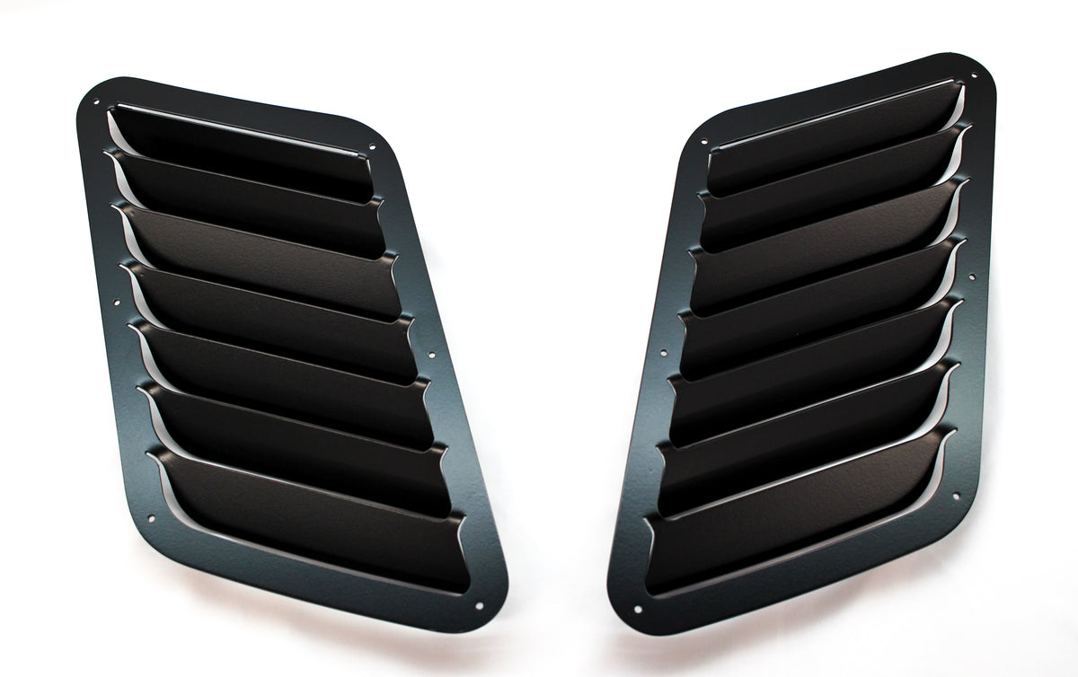 BMW E36 side hood vent louvers, top view